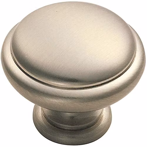 Loops Domed Top Cupboard Door Knob in Brushed Silver, 34mm Diameter