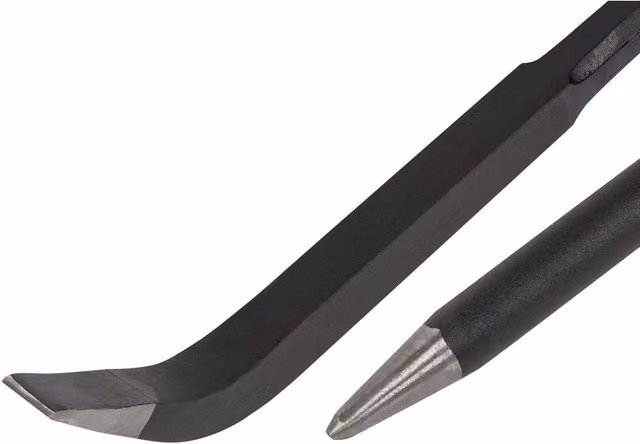 Roughneck Steel Warehouse Bar with Heel and Point, Black and Multicolour, 152 cm x 32 mm, 8.1 kg