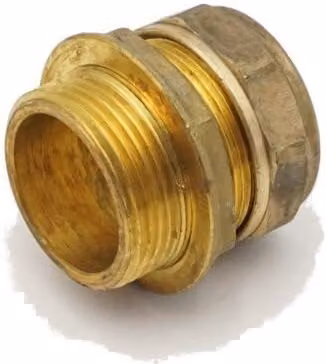 PrimaPlus Dzr Compression Adaptor 35mm x 1.1/4" Male Grey Brass Fitting 22015121