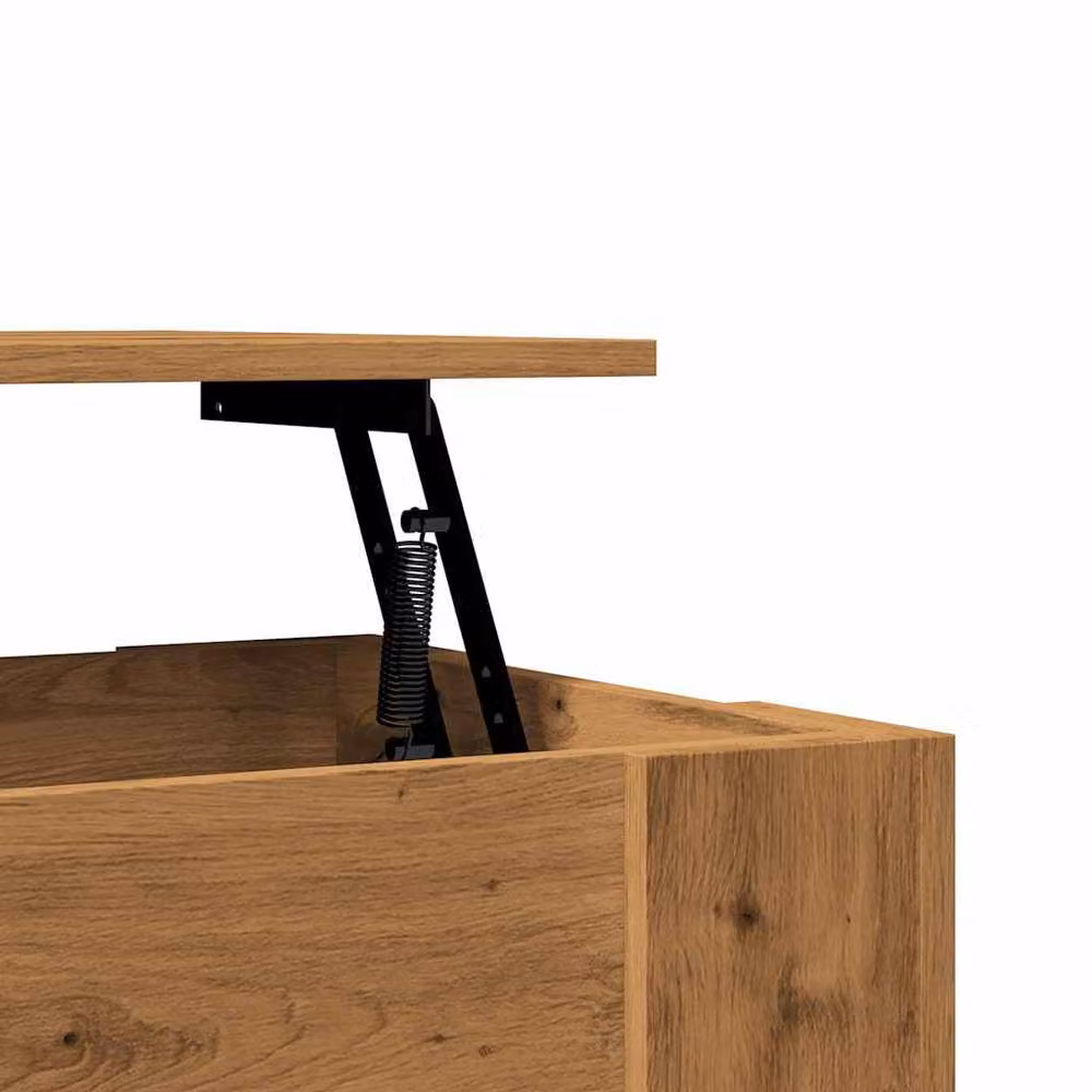 Berkfield Home Artisan Oak Coffee Table in Brown, W: 101 cm, D: 49 cm, H: 52 cm – 4