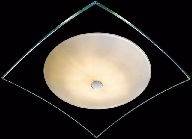 Netlighting Torino Modern 2 Light Flush Ceiling Light, White, G9