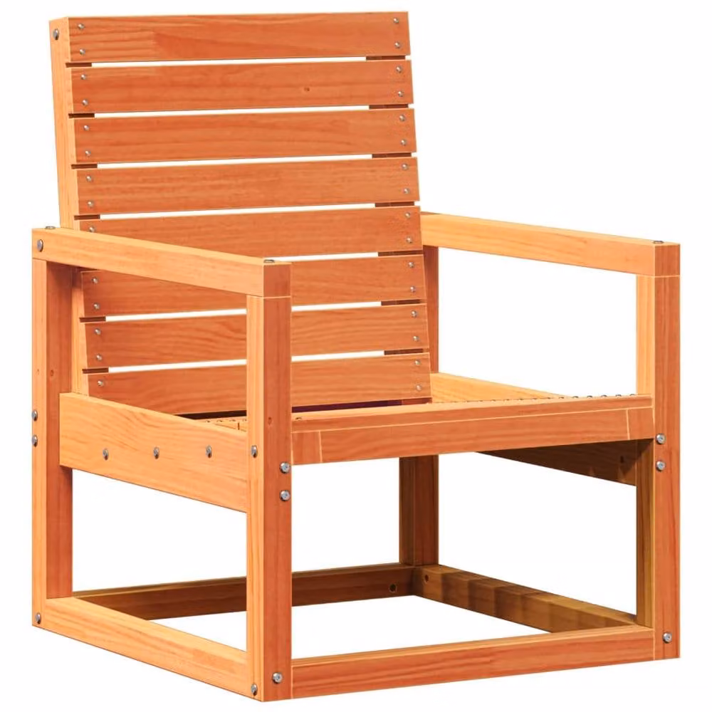 Berkfield Home Beautiful 3 Piece Garden Lounge Set in Wax Brown Solid Wood Pine – 1