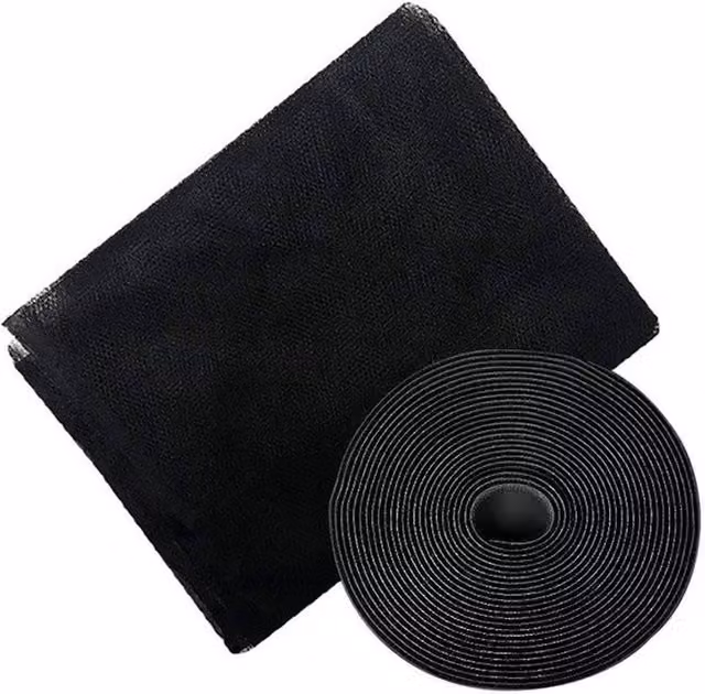 FLAVORA Black Window Mosquito Mesh Screen Netting W: 150 cm, H: 200 cm
