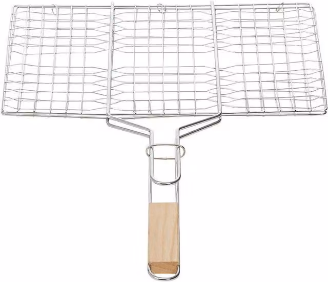 Kelvenix Silver Stainless Steel Barbecue Steak Pan Tray, W: 33.5 cm, D: 20 cm