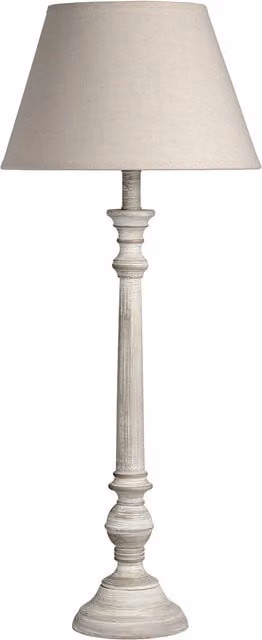 KDMK Leptis Magna Rustic Shaker Table Lamp in Grey and Beige