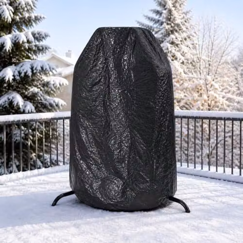 OHS Waterproof Double Egg Chair Covers for 2 Seat Cocoon Rattan Swing Chairs, Black, W/D/H: 120 x 110 x 210 cm – 3