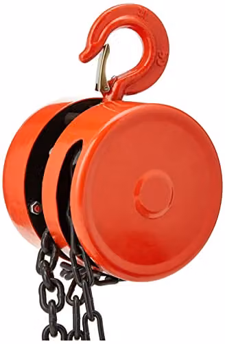Hilka Manual Chain Hoist, 1000 kg Capacity, Orange and Red – 3
