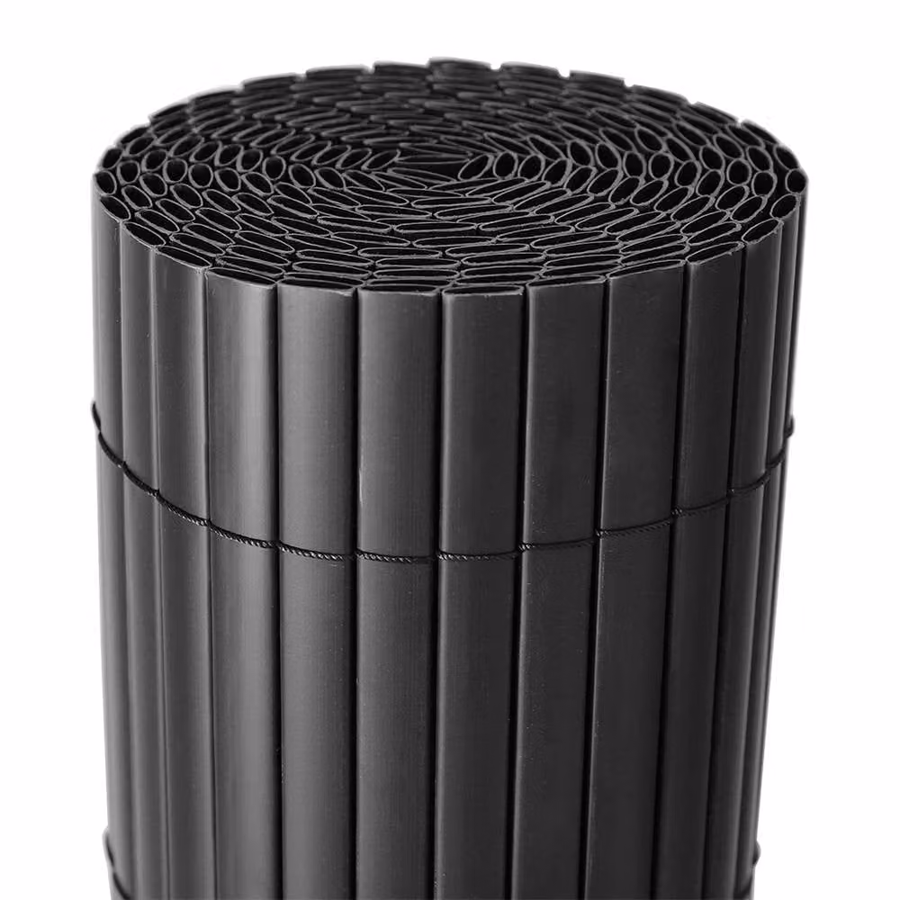 Living and Home Dark Grey PVC Opaque Privacy Garden Fence Mat, W: 300 cm, H: 100 cm – 6