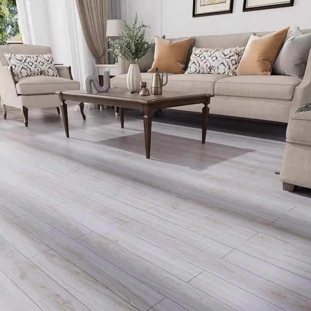 Darphe Rustic Wood Look Self-Adhesive PVC Plank Flooring in Grey
