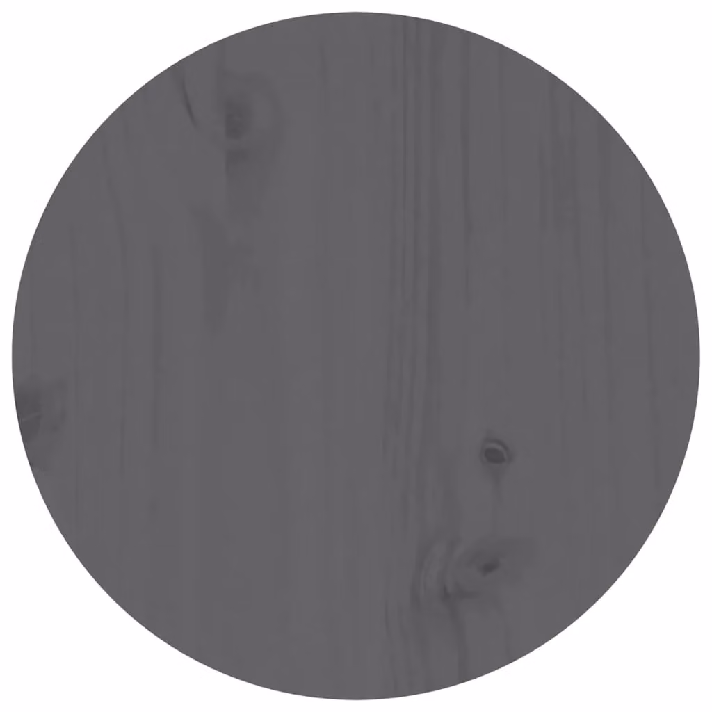 Berkfield Home Grey Solid Pine Wood Coffee Table, Diameter: 35 cm – 5