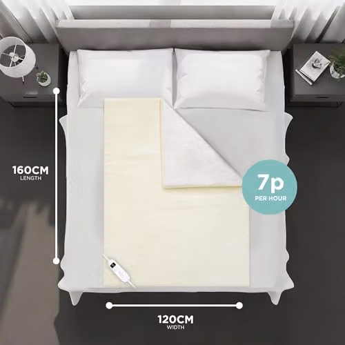 DMD Collective Heated Electric Blanket Throw in Beige, W/D/H: 120 x 160 cm – 2