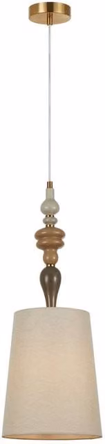 Netlighting Moren I Cylindrical Pendant Ceiling Light in Antique Bronze and Brown, Diameter: 22 cm