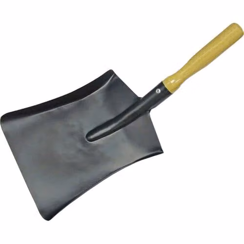 Faithfull Black Steel Coal Shovel with Wooden Handle