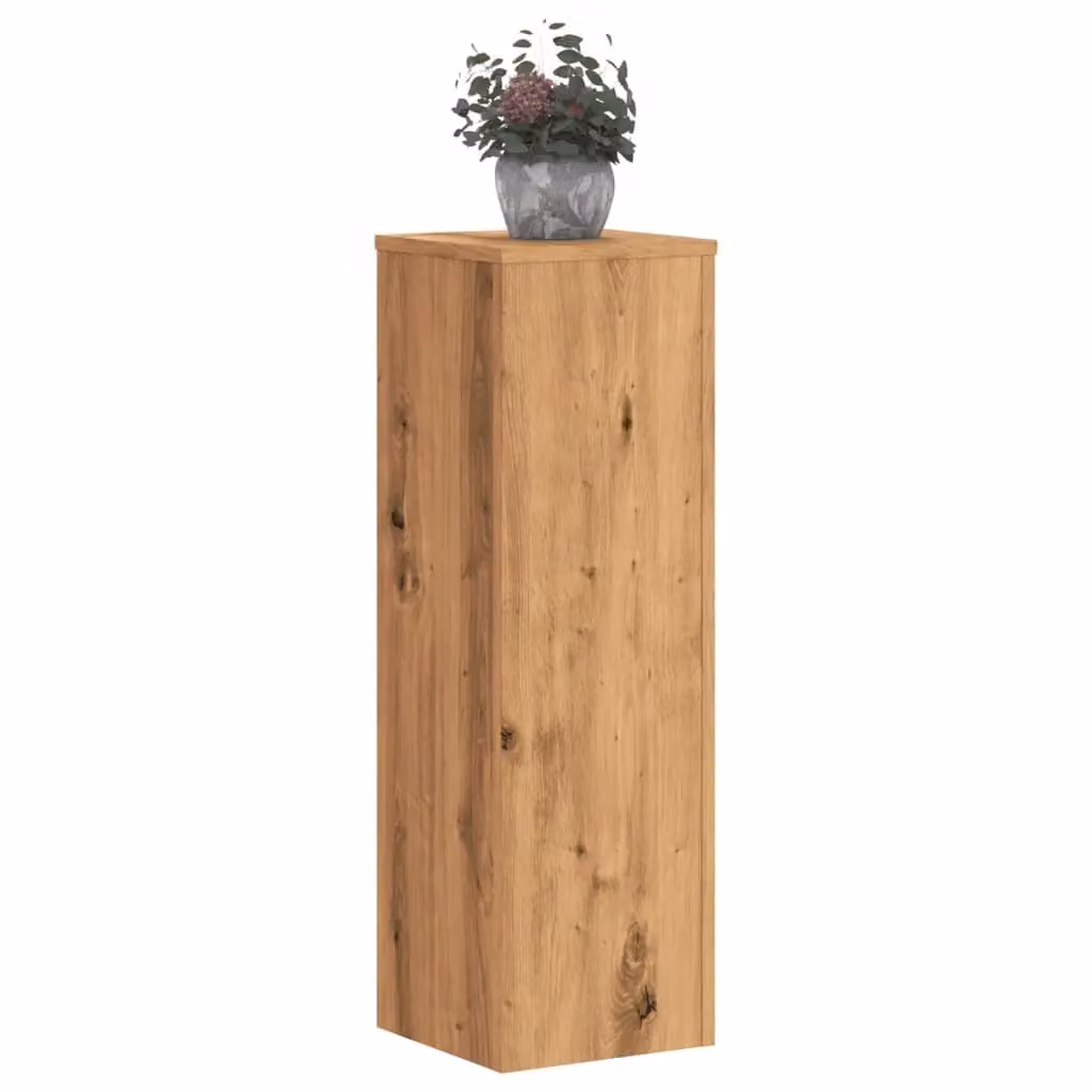 Berkfield Home Artisan Oak Plant Stand Set of 2, Brown Engineered Wood, W/D/H: 25 x 25 x 80 cm – 2