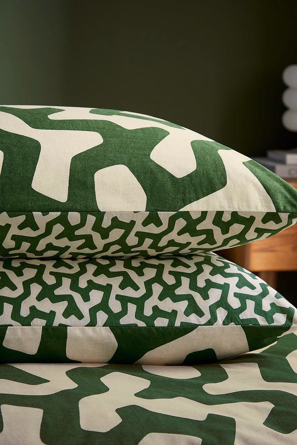 Helena Springfield Hikani Reversible Cotton Duvet Cover and Pillowcase Set, Green, W: 180 cm, H: 200 cm – 4
