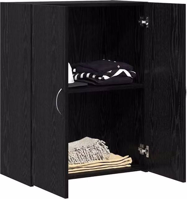 Berkfield Home Office Cabinet in Black Oak, W: 60 cm, D: 32 cm, H: 77.5 cm – 1