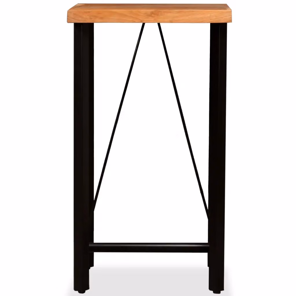 Berkfield Home Bar Table in Brown Solid Acacia Wood, W/D/H: 60 x 60 x 107 cm – 2