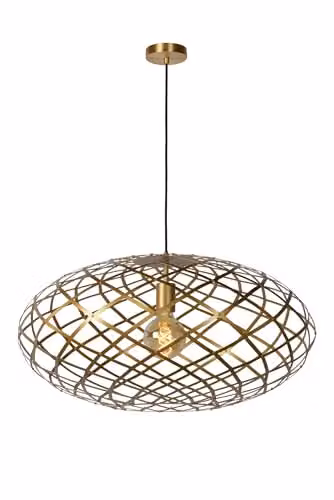 Lucide Wolfram Pendant Light in Gold/Brass, Diameter: 65 cm