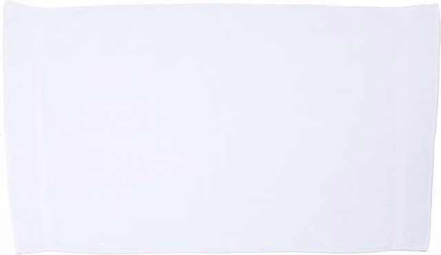 Towel City Classic White Cotton Terry Bath Towel with Border and Hanging Loop