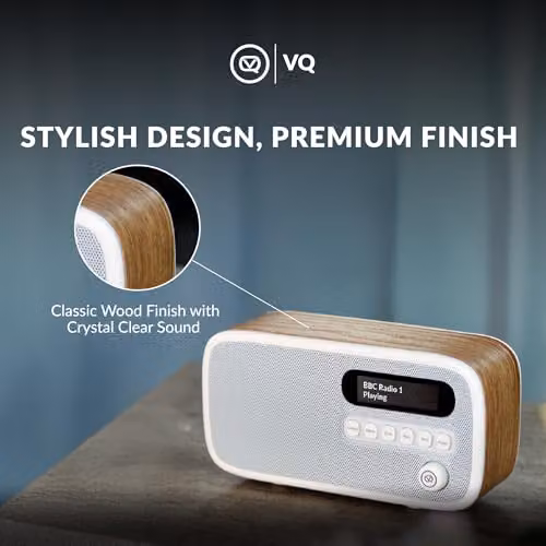 VQ Dexter Portable DAB+ and FM Radio with Bluetooth and USB-C, Brown – 2