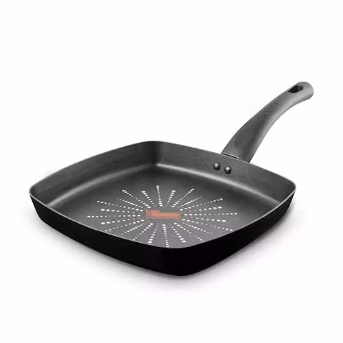 Tower T700307 SmartStart Classic 26cm Aluminium Non-Stick Grill Pan, Black