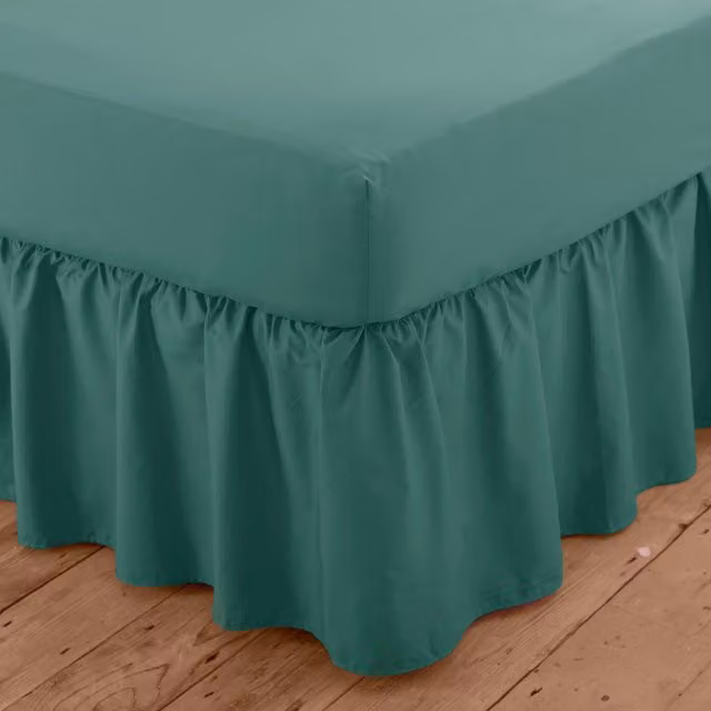 Charlotte Thomas Poetry Plain Dye Valance Sheet in Green, Single