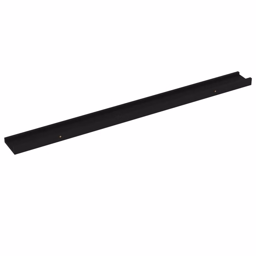 Berkfield Home Decorative Wall Shelves, 4 Piece Set, Black, W: 100 cm, D: 9 cm, H: 3 cm – 4