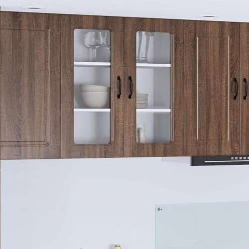 vidaXL Kalmar Dishwasher Panel in Brown Oak, W/D/H: 80 x 31 x 80 cm – 1