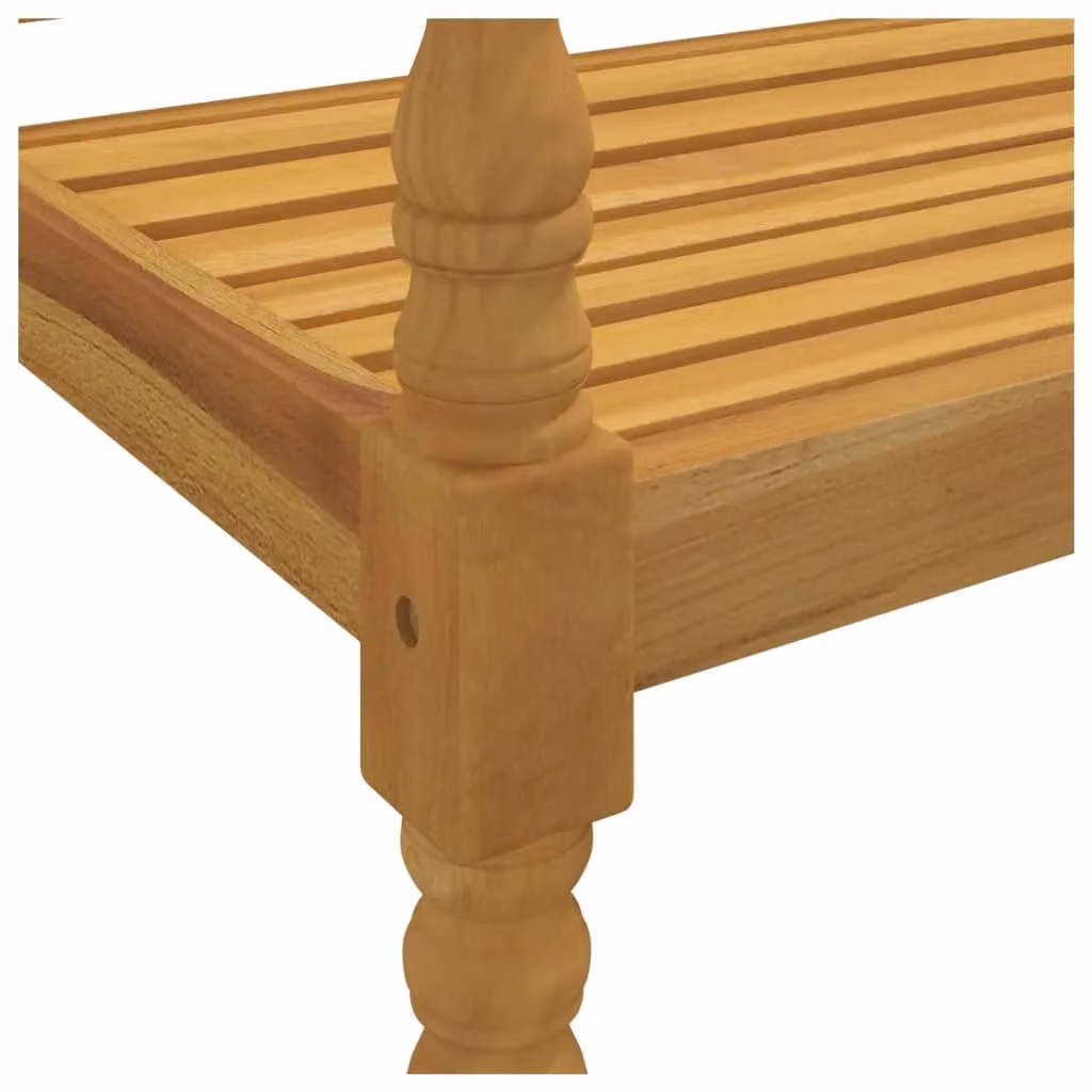 Berkfield Home Batavia Rustic Solid Wood Teak Bench, Brown, Width: 150 cm – 3