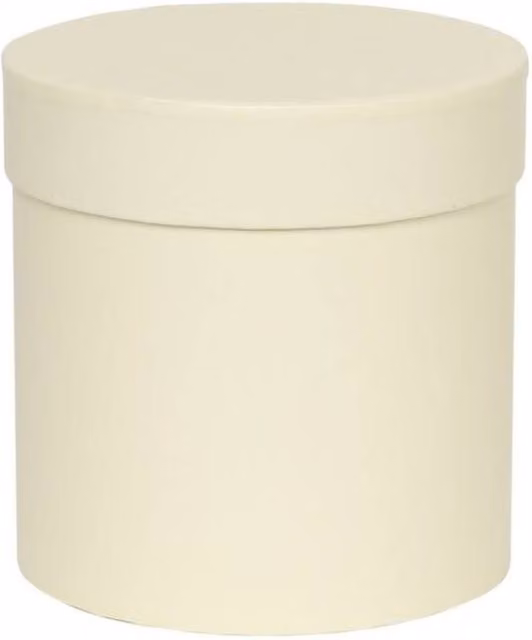 KDMD Ivory Paper Hat Box Set of 2, Diameter: 13 cm, Height: 14 cm