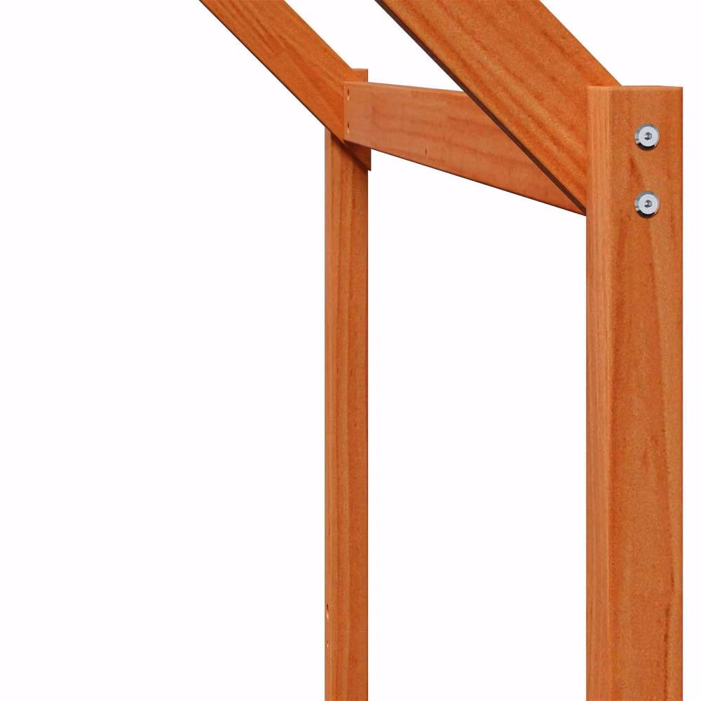 Berkfield Home Loft Bed Frame in Waxed Brown Solid Pine Wood, W/D/H: 90 x 190 cm – 3