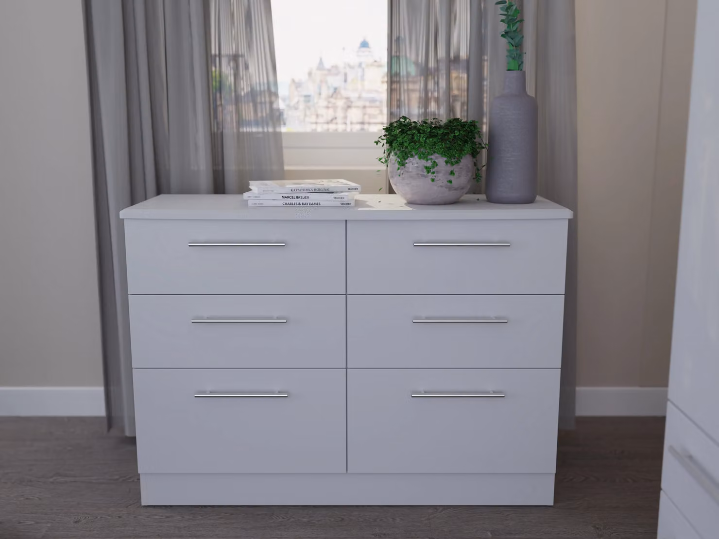 2 U Carlton 6 Drawer Wide Chest in Grey – 3