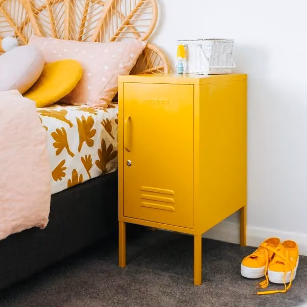 Mustard Made The Shorty Freestanding Metal Storage Cabinet in Yellow, H 72 cm x W 46 cm x D 35 cm – 2