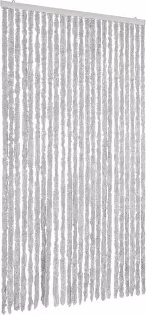 Berkfield Home Grey Chenille Fly Curtain, W: 100 cm, H: 200 cm