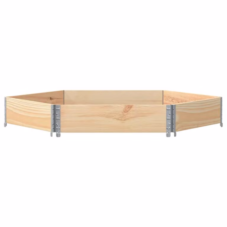 Berkfield Home Hexagon Raised Bed in Brown Solid Wood and Galvanised Steel, 160 x 160 cm