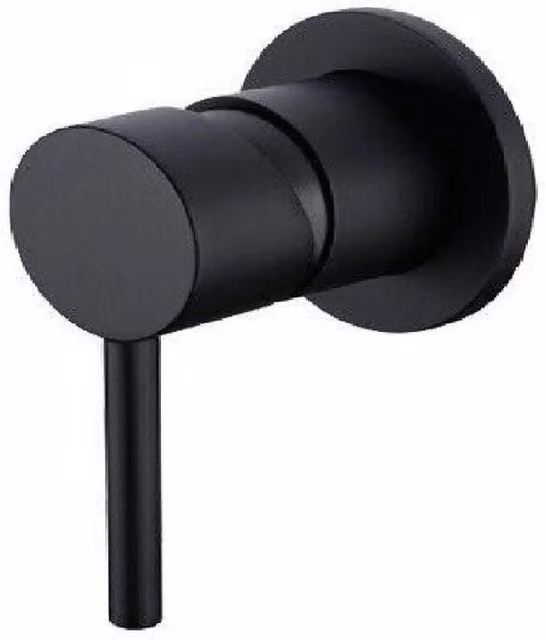 Hinsinc Wall Mounted Basin Mixer Tap with Spray Function in Matt Black Brass – 1