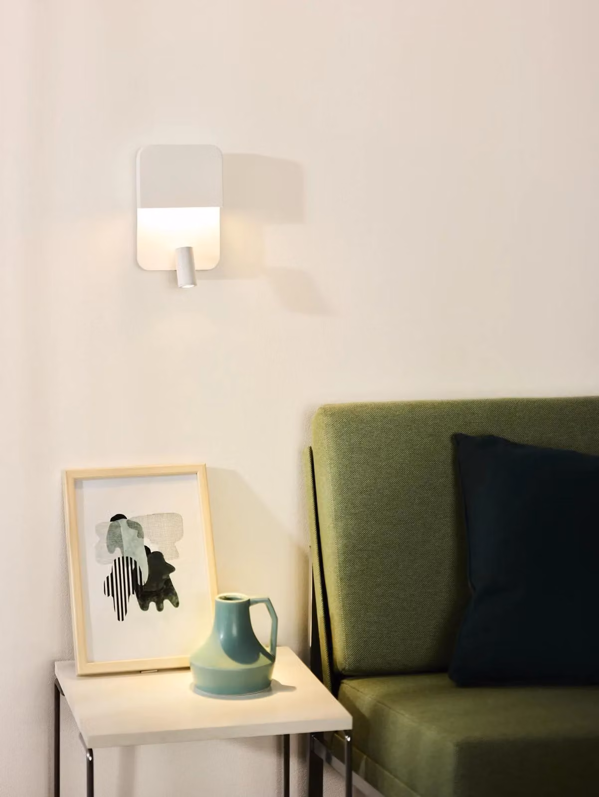 Netlighting Boxer Modern LED Wall Light with USB Charging Point, White – 2