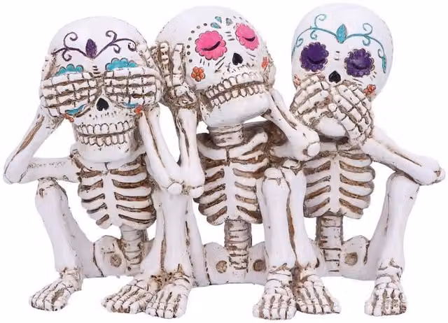 Nemesis Now Three Wise Calaveras Multicolour Tabletop Decoration, Height: 20.3 cm
