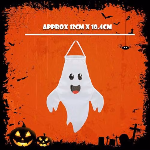 VFM e-Store White Hanging Ghost Decoration for Halloween Parties – 4