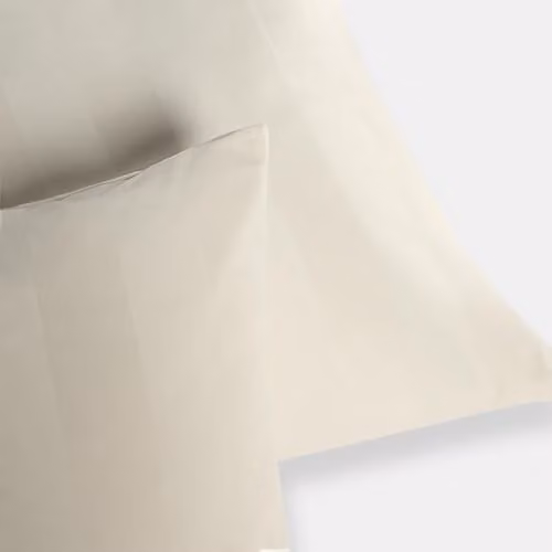 OHS Pack of 2 Stripe Velvet Decorative Square Cushion Covers, Beige, W/D/H: 45 x 45 x 45 cm