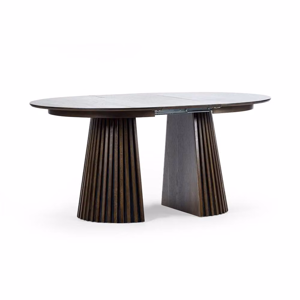 Cheshire Premium Aviana 200cm Extendable Round Dining Table in Brown – 2