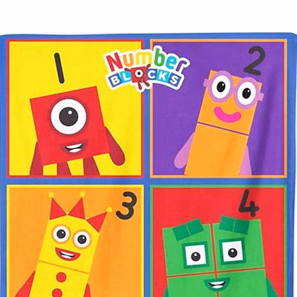 Numberblocks Meet the Characters Multicolour Cotton Beach Towel, W: 140 cm, H: 70 cm, D: 70 cm – 2