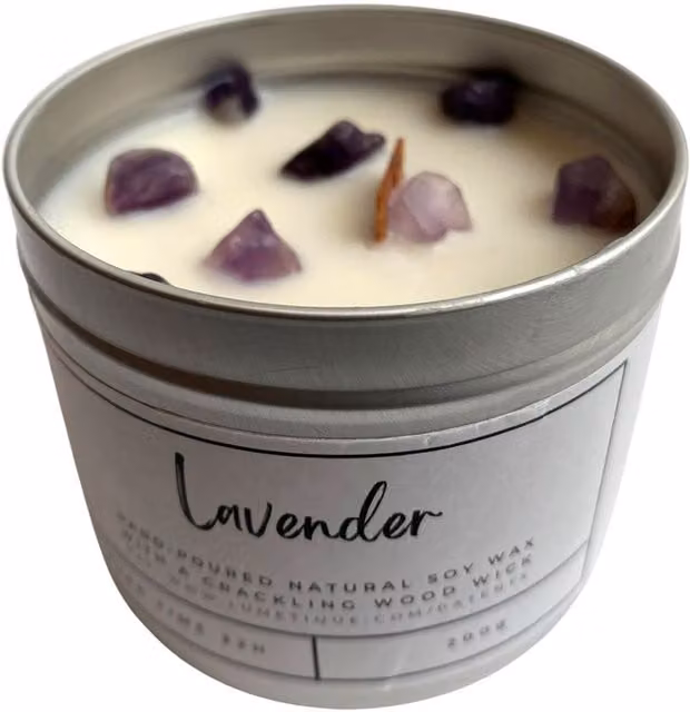 VIE White Lavender Aluminium Tin Tabletop Candle