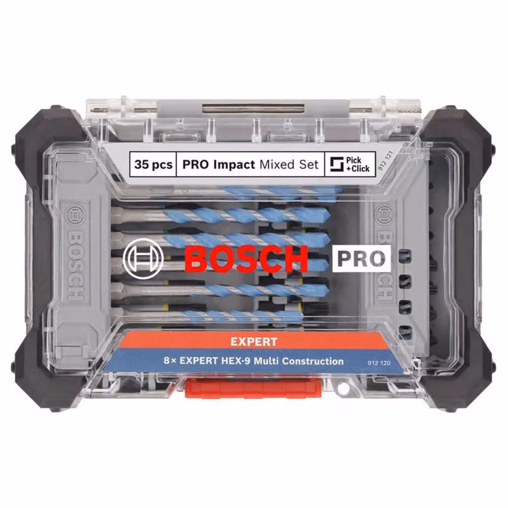Bosch Pro Impact 35 Piece Mixed Set of Screwdriver and Drill Bits in Blue – 2