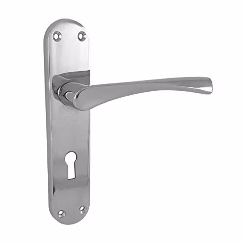 Golden Grace Astrid Lever Lock Door Handles in Polished Chrome