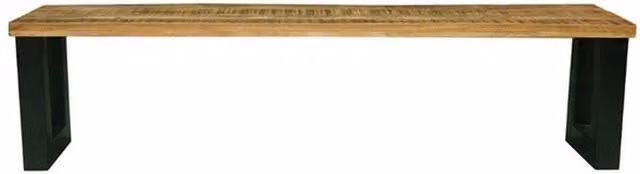 Jaipur Furniture Ltd Induse Mango Wood and Iron Bench in Brown and Black, W: 160 cm, D: 44 cm, H: 45 cm – 1