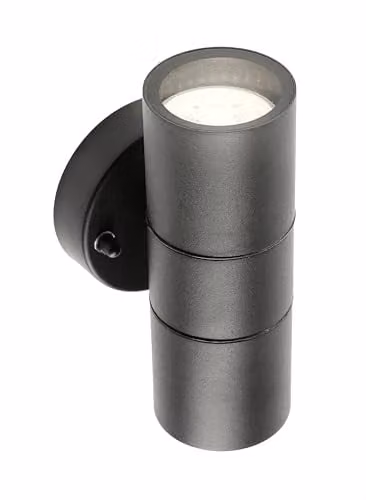CGC Lighting Leon Black Stainless Steel GU10 Up & Down Outdoor Wall Light IP44