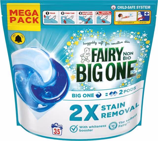 Fairy Big One Non Bio Laundry Pods, Multicolour