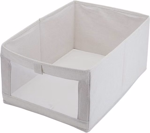 Garden Sanctuary Foldable Fabric Clothes and Jeans Storage Organizer in Beige