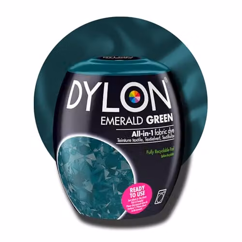 Dylon Fabric Dye Pods for Clothes and Soft Furnishings, Emerald Green, 350g – 6